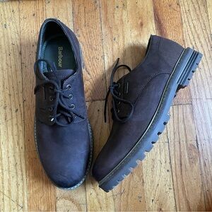 Mens Brown Leather Barbour Lugged Sole Ankle Booties Size 9